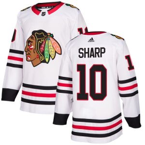 Herren Chicago Blackhawks Eishockey Trikot Patrick Sharp #10 Authentic Weiß Auswärts